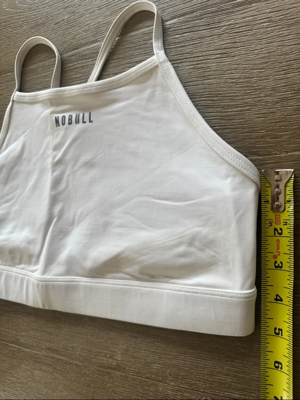 NOBULL White High-Neck Athletic Crop Top - Picture 2 of 5